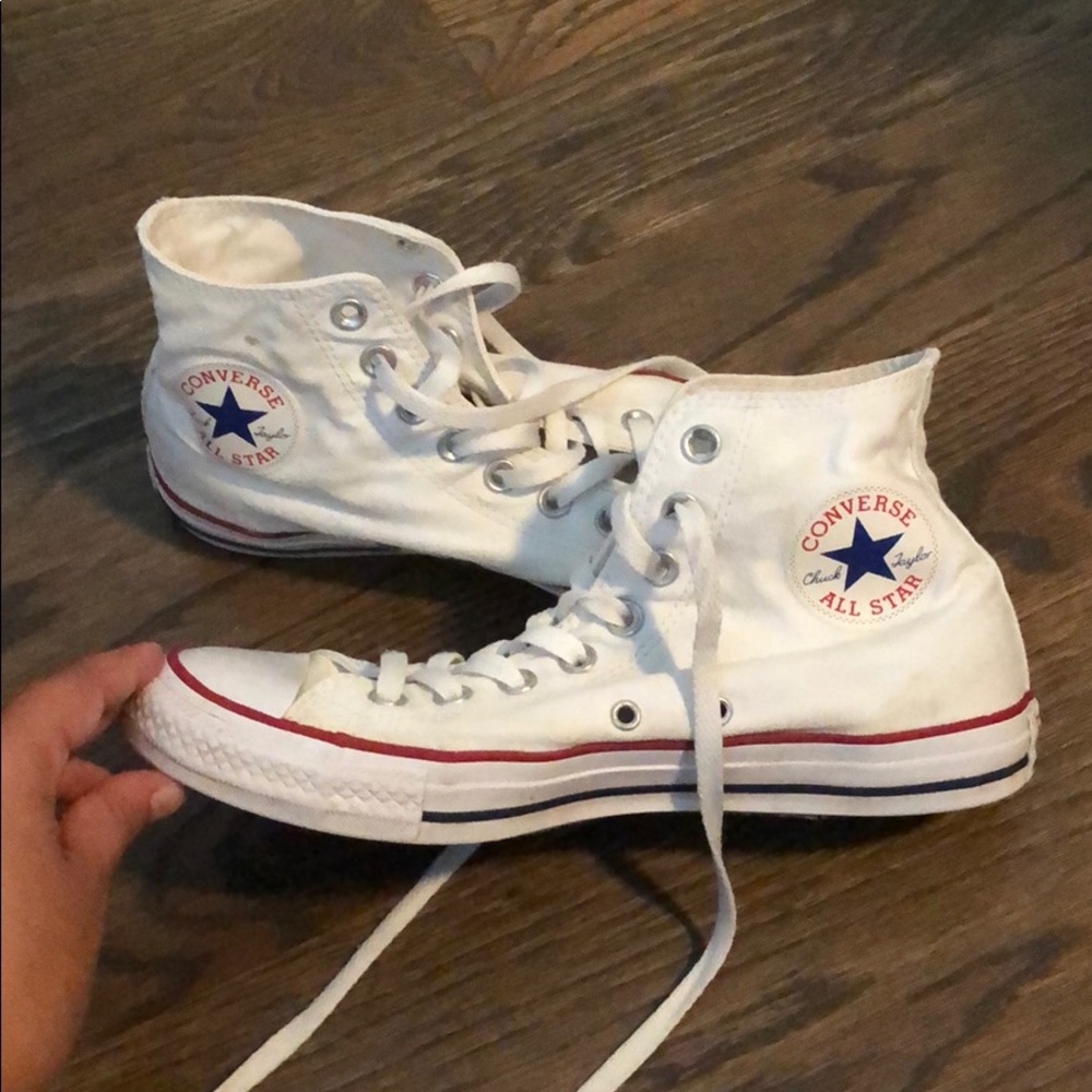 White Chuck Taylor Converse High Tops